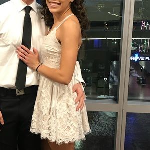 White detailed dress